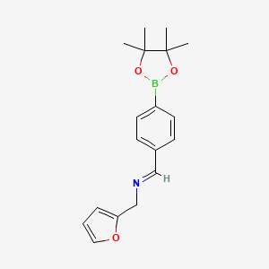 1-(Furan-2-yl)-N-(4-(4,4,5,5-tetramethyl-1,3,2-dioxaborolan-2-yl)benzylidene)methanamine