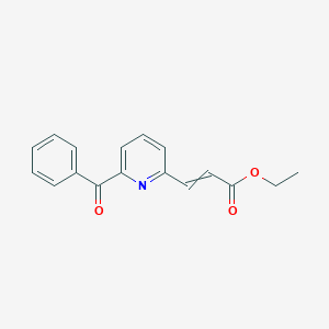 molecular formula C17H15NO3 B14405147 Ethyl 3-(6-benzoylpyridin-2-yl)prop-2-enoate CAS No. 87849-14-7