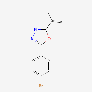 molecular formula C11H9BrN2O B1440516 2-(4-Bromophenyl)-5-(prop-1-EN-2-YL)-1,3,4-oxadiazole CAS No. 1033201-91-0