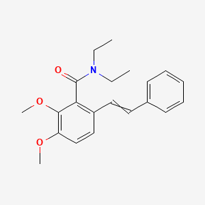 molecular formula C21H25NO3 B14405169 N,N-Diethyl-2,3-dimethoxy-6-(2-phenylethenyl)benzamide CAS No. 88431-02-1