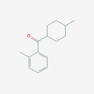 molecular formula C15H20O B1440518 (4-Methylcyclohexyl)(2-methylphenyl)methanone CAS No. 1249300-05-7