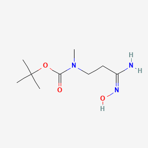 molecular formula C9H19N3O3 B1440519 tert-butyl N-[(3E)-3-amino-3-hydroxyiminopropyl]-N-methylcarbamate CAS No. 1142210-92-1