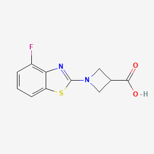 molecular formula C11H9FN2O2S B1440520 1-(4-Fluoro-1,3-benzothiazol-2-yl)azetidine-3-carboxylic acid CAS No. 1283108-55-3