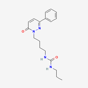 molecular formula C18H24N4O2 B14405204 N-[4-(6-Oxo-3-phenylpyridazin-1(6H)-yl)butyl]-N'-propylurea CAS No. 87653-24-5