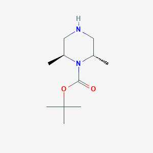 molecular formula C11H22N2O2 B1440524 (2S,6S)-tert-Butyl 2,6-dimethylpiperazine-1-carboxylate CAS No. 574007-66-2