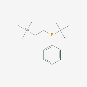 molecular formula C15H27PSn B14405267 tert-Butyl(phenyl)[2-(trimethylstannyl)ethyl]phosphane CAS No. 84668-49-5