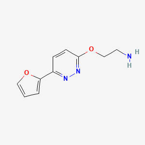 molecular formula C10H11N3O2 B1440527 (2-([6-(2-Furyl)pyridazin-3-YL]oxy)ethyl)amine CAS No. 1283108-34-8