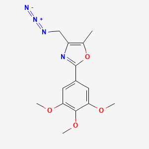 molecular formula C14H16N4O4 B1440528 4-(Azidomethyl)-5-methyl-2-(3,4,5-trimethoxyphenyl)-1,3-oxazole CAS No. 1325304-01-5