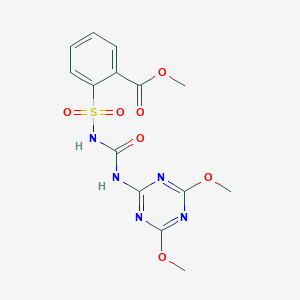 molecular formula C14H15N5O7S B144053 Desmethyl Methoxy Metsulfuron-methyl CAS No. 74223-63-5