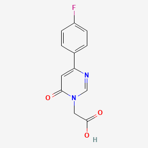 molecular formula C12H9FN2O3 B1440533 2-(4-(4-fluorophenyl)-6-oxopyrimidin-1(6H)-yl)acetic acid CAS No. 1286705-94-9