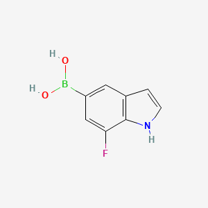 molecular formula C8H7BFNO2 B1440535 (7-fluoro-1H-indol-5-yl)boronic acid CAS No. 2077188-75-9