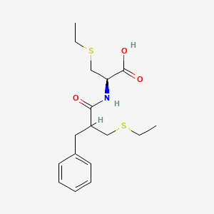 molecular formula C17H25NO3S2 B14405373 S-Ethyl-N-{2-[(ethylsulfanyl)methyl]-3-phenylpropanoyl}-L-cysteine CAS No. 88389-21-3