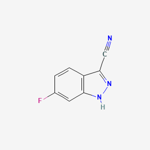 molecular formula C8H4FN3 B1440539 6-氟-1H-吲唑-3-碳腈 CAS No. 885278-33-1