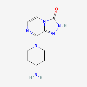 molecular formula C10H14N6O B1440540 8-(4-aminopiperidin-1-yl)[1,2,4]triazolo[4,3-a]pyrazin-3(2H)-one CAS No. 1325305-68-7