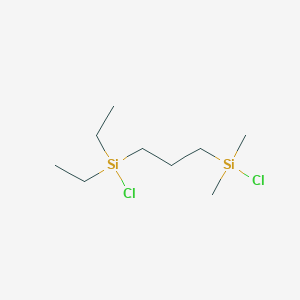 molecular formula C9H22Cl2Si2 B14405400 Chloro{3-[chloro(diethyl)silyl]propyl}dimethylsilane CAS No. 85501-10-6