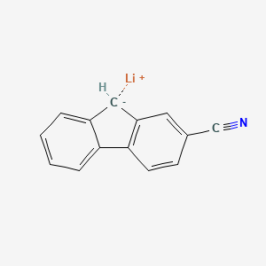 molecular formula C14H8LiN B14405414 lithium;9H-fluoren-9-ide-2-carbonitrile CAS No. 88223-11-4