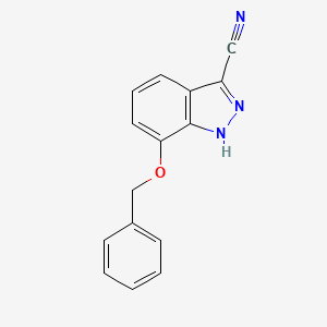 molecular formula C15H11N3O B1440542 7-(Benzyloxy)-1H-indazole-3-carbonitrile CAS No. 1123169-54-9