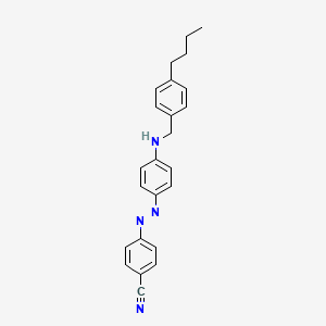 molecular formula C24H24N4 B14405437 4-[(E)-(4-{[(4-Butylphenyl)methyl]amino}phenyl)diazenyl]benzonitrile CAS No. 87523-37-3