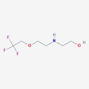 molecular formula C6H12F3NO2 B1440547 2-{[2-(2,2,2-Trifluoroethoxy)ethyl]amino}ethan-1-ol CAS No. 1250809-76-7