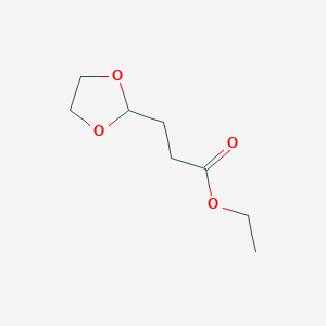 molecular formula C8H14O4 B14405514 Ethyl 3-(1,3-dioxolan-2-yl)propanoate CAS No. 86197-13-9