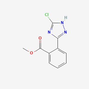 molecular formula C10H8ClN3O2 B1440552 Methyl 2-(3-chloro-1H-1,2,4-triazol-5-yl)benzoate CAS No. 1279219-63-4