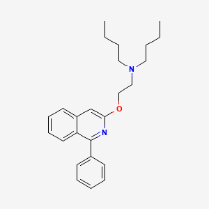 molecular formula C25H32N2O B14405539 N-Butyl-N-{2-[(1-phenylisoquinolin-3-yl)oxy]ethyl}butan-1-amine CAS No. 89707-22-2