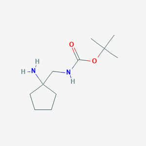 molecular formula C11H22N2O2 B1440555 tert-butyl N-[(1-aminocyclopentyl)methyl]carbamate CAS No. 1311318-21-4