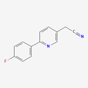 molecular formula C13H9FN2 B1440556 2-(6-(4-Fluorophenyl)pyridin-3-yl)acetonitrile CAS No. 1227599-81-6