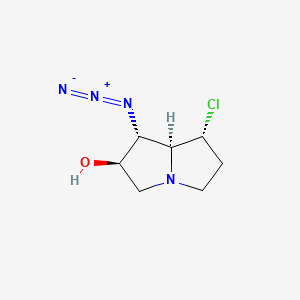 molecular formula C7H11ClN4O B1440557 (1R,2R,7R,7aS)-1-Azido-7-chlorohexahydro-1H-pyrrolizin-2-ol CAS No. 1315552-05-6