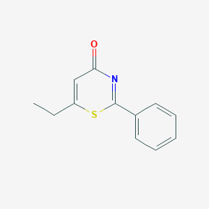 molecular formula C12H11NOS B14405573 6-Ethyl-2-phenyl-4H-1,3-thiazin-4-one CAS No. 88136-76-9
