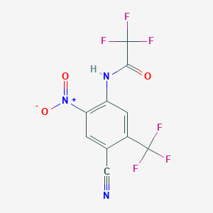 molecular formula C10H3F6N3O3 B1440558 4-Cyano-2-nitro-5-(trifluoromethyl)trifluoroacetanilide CAS No. 1155800-48-8