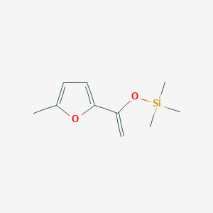 molecular formula C10H16O2Si B14405584 Trimethyl{[1-(5-methylfuran-2-yl)ethenyl]oxy}silane CAS No. 83796-14-9