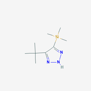 molecular formula C9H19N3Si B14405610 4-tert-Butyl-5-(trimethylsilyl)-2H-1,2,3-triazole CAS No. 84645-39-6
