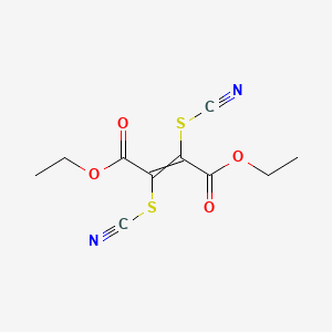 molecular formula C10H10N2O4S2 B14405636 Diethyl 2,3-bis(thiocyanato)but-2-enedioate CAS No. 88126-83-4