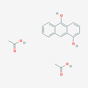 molecular formula C18H18O6 B14405654 Acetic acid;anthracene-1,10-diol CAS No. 88101-53-5