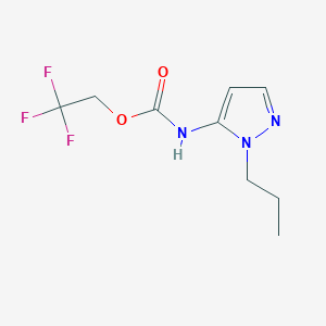 2,2,2-trifluoroethyl N-(2-propyl-2,3-dihydro-1H-pyrazol-3-ylidene)carbamate
