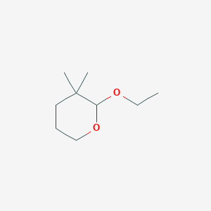 molecular formula C9H18O2 B14405758 2-Ethoxy-3,3-dimethyltetrahydro-2h-pyran CAS No. 87133-84-4