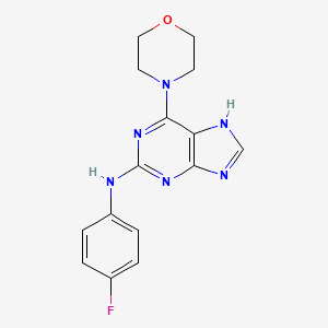 N-(4-fluorophenyl)-6-morpholino-9H-purin-2-amine