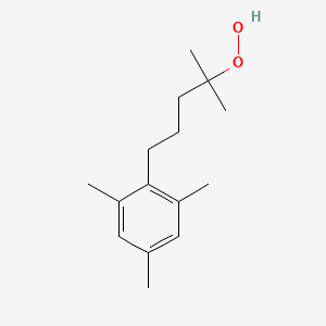 molecular formula C15H24O2 B14405814 2-Methyl-5-(2,4,6-trimethylphenyl)pentane-2-peroxol CAS No. 85981-80-2