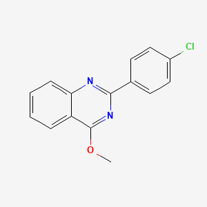 molecular formula C15H11ClN2O B14405816 2-(4-Chlorophenyl)-4-methoxyquinazoline CAS No. 83800-99-1