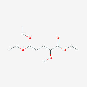 molecular formula C12H24O5 B14405841 Ethyl 5,5-diethoxy-2-methoxypentanoate CAS No. 89709-89-7