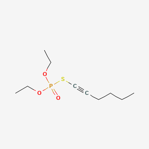molecular formula C10H19O3PS B14405848 Phosphorothioic acid, O,O-diethyl S-1-hexynyl ester CAS No. 84771-53-9