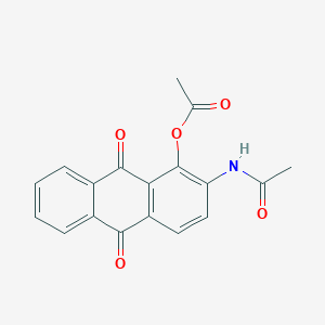 molecular formula C18H13NO5 B14405849 2-Acetamido-9,10-dioxo-9,10-dihydroanthracen-1-YL acetate CAS No. 84612-43-1