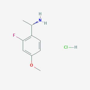 molecular formula C9H13ClFNO B1440585 (S)-1-(2-Fluoro-4-methoxyphenyl)ethanamine hydrochloride CAS No. 1149383-12-9