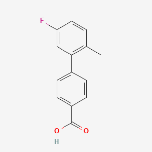 molecular formula C14H11FO2 B1440586 4-(5-Fluoro-2-methylphenyl)benzoic acid CAS No. 1179797-95-5