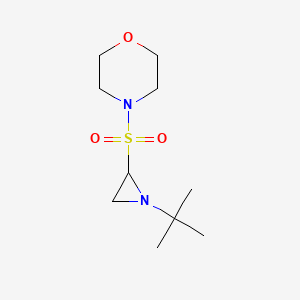 molecular formula C10H20N2O3S B14405880 4-(1-tert-Butylaziridine-2-sulfonyl)morpholine CAS No. 87975-41-5