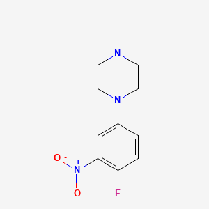 molecular formula C11H14FN3O2 B1440591 1-(4-Fluoro-3-nitrophenyl)-4-methylpiperazine CAS No. 1216614-11-7