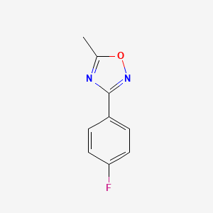 molecular formula C9H7FN2O B1440592 3-(4-Fluorophenyl)-5-methyl-1,2,4-oxadiazole CAS No. 196301-98-1