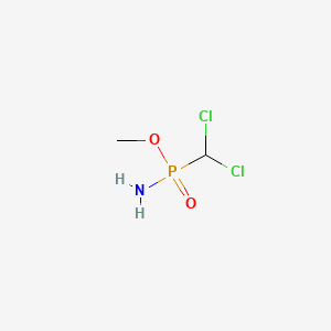 molecular formula C2H6Cl2NO2P B14405948 Phosphonamidic acid, P-(dichloromethyl)-, methyl ester CAS No. 85437-50-9
