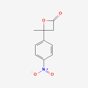 molecular formula C10H9NO4 B14406018 4-Methyl-4-(4-nitrophenyl)oxetan-2-one CAS No. 88351-51-3